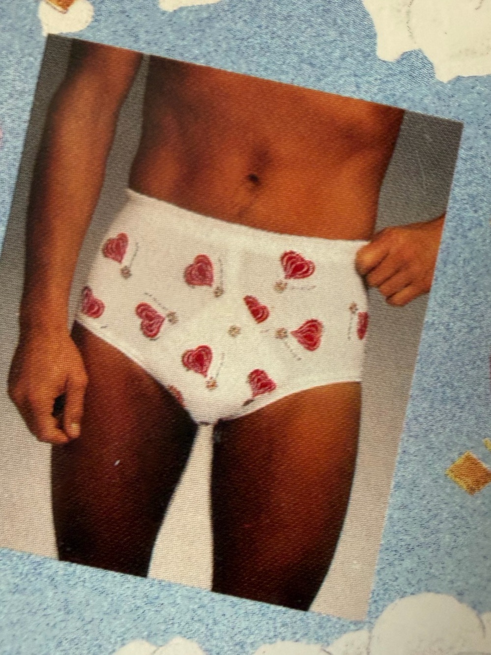 Vintage Jockey Hearts Hot Air Balloon Briefs size 32 New 1985 Made in USA